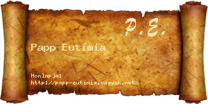 Papp Eutímia névjegykártya